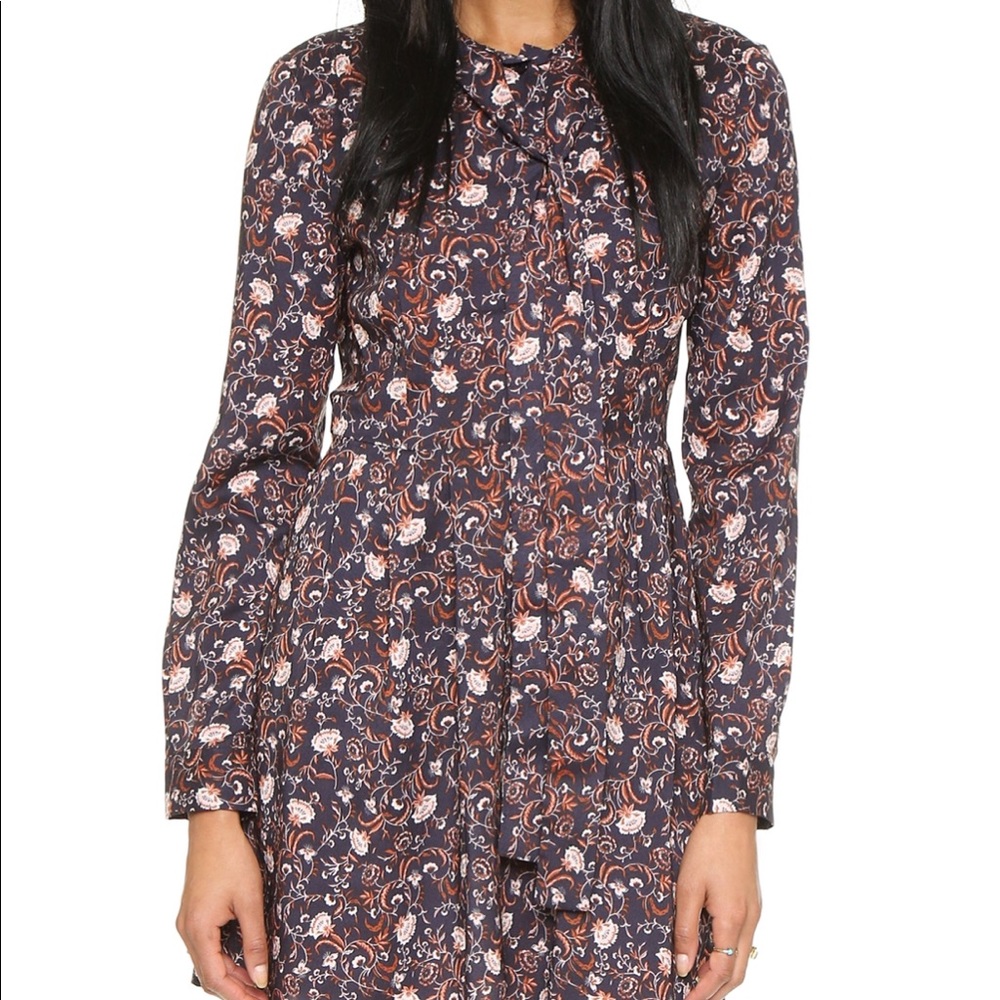 WAYF - Tie front Pleated Dress - size small